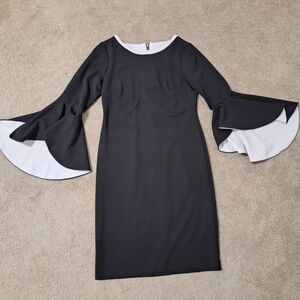 Shelby & Palmer Black and White Long Sleeve Dress